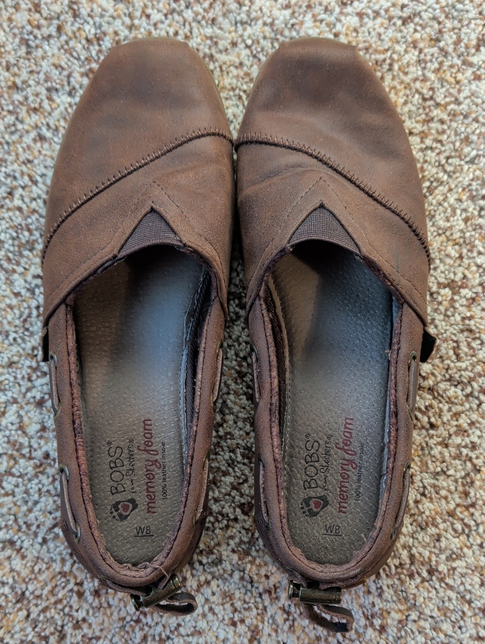 BOBS Women's Brown Slip-On Flats